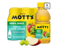 Mott's 100% Apple White Grape Juice six 8 fl oz bottles pack with apple and white grape flavor