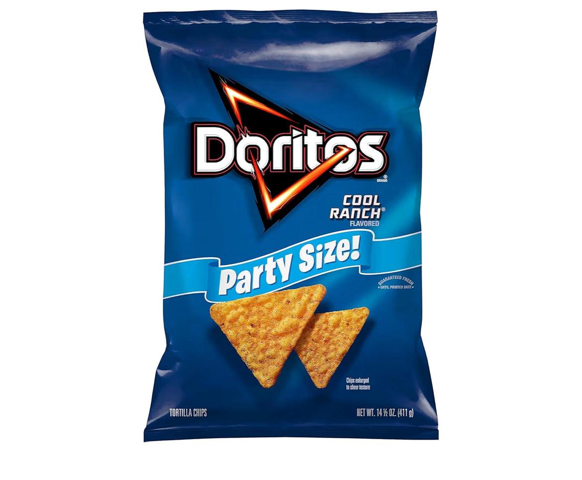 Doritos Cool Ranch flavored tortilla chips party size 14.5oz bag