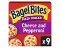 Bagel Bites Mini Pizza cheese and pepperoni frozen snack box 9 count