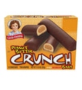 Little Debbie Peanut Butter Crunch Bars packaging with peanut butter and chocolate fudge layers