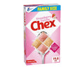 Strawberry Vanilla Chex Cereal gluten free family size box with whole grain