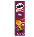Pringles BBQ flavored potato crisps in a 5.5oz can for on-the-go snacks