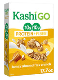 Kashi GO Protein Cereal Honey Almond Flax Crunch 17.7oz box with 10g protein and fiber