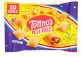 Package of Totino's Pepperoni Pizza Rolls frozen snack with 50 rolls, 24.8 oz.