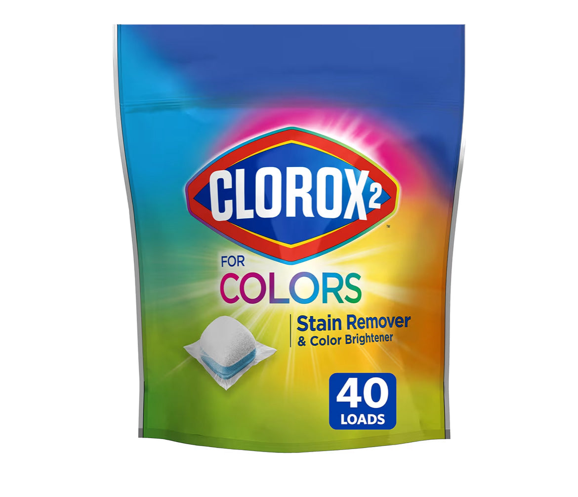 Clorox 2 for Colors stain remover and color brightener packs, 40 count box