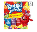 Kool-Aid Jammers Drink 30 pouches tropical punch grape cherry flavors for school lunches