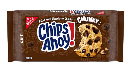 CHIPS AHOY! Chunky Chocolate Chip Cookies in resealable 11.8 oz package with chocolate chunks