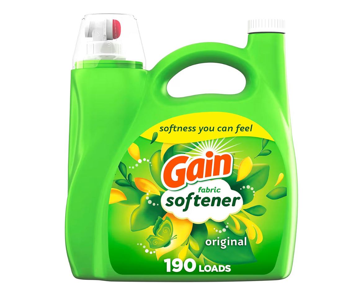 Gain Liquid Fabric Softener bottle 140 FL OZ with original scent for 190 loads