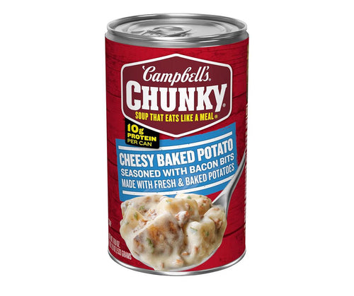 Campbell’s Chunky Soup baked potato cheddar bacon bits 18.8 oz can