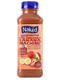Naked Boosted Smoothie strawberry banana 15.2 fl oz bottle with real fruit juice and vitamins C and E