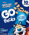 Kellogg's Frosted Flakes Go Packs 12oz 10 count kids lunch snack cereal pouches