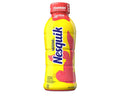 Nesquik Strawberry Flavored lowfat milk ready to drink in a pink bottle