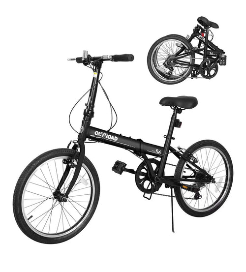 Betterland 20 inch folding bike lightweight foldable bicycle for adults with 7 speed derailleur