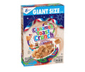 Cinnamon Toast Crunch giant size 27 oz cereal box with crispy cinnamon squares