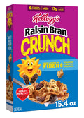 Kellogg's Raisin Bran Crunch Breakfast Cereal, Good Source of Fiber, 15.4 oz