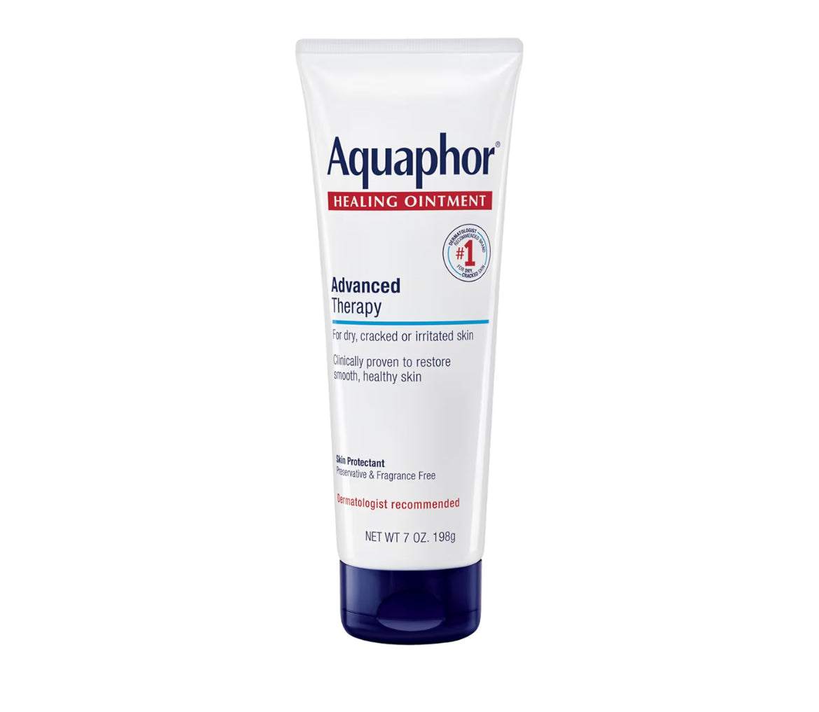 Aquaphor Healing Ointment Advanced Therapy skin protectant tube for dry skin and moisturization