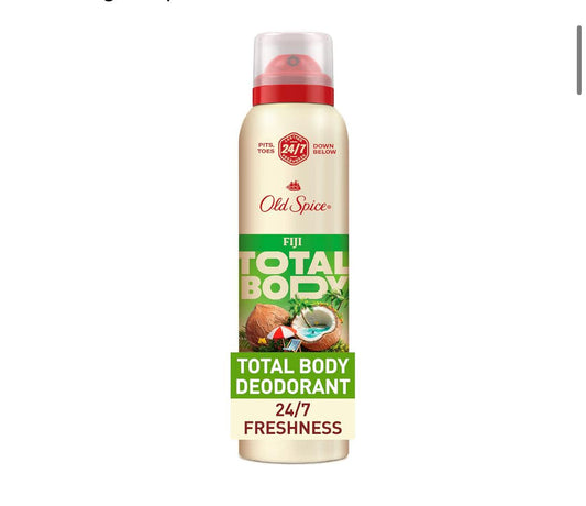 Old Spice Whole Body Deodorant Spray aluminum free Fiji scent 3.5 oz bottle