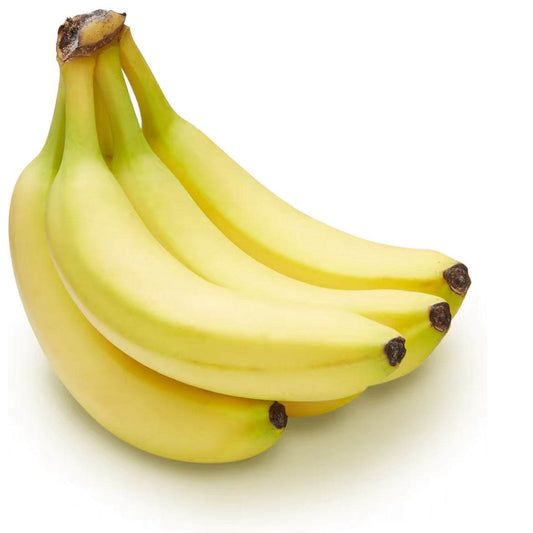 Organic banana bunch of 4 to 5 ripe bananas with Dole branding