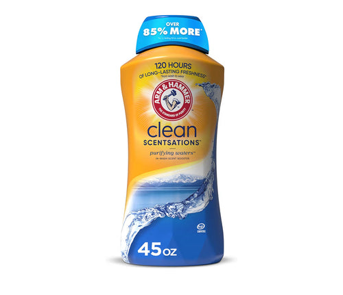 ARM & HAMMER Clean Scentsations In-Wash Scent Booster Purifying Waters laundry scent crystals packaging