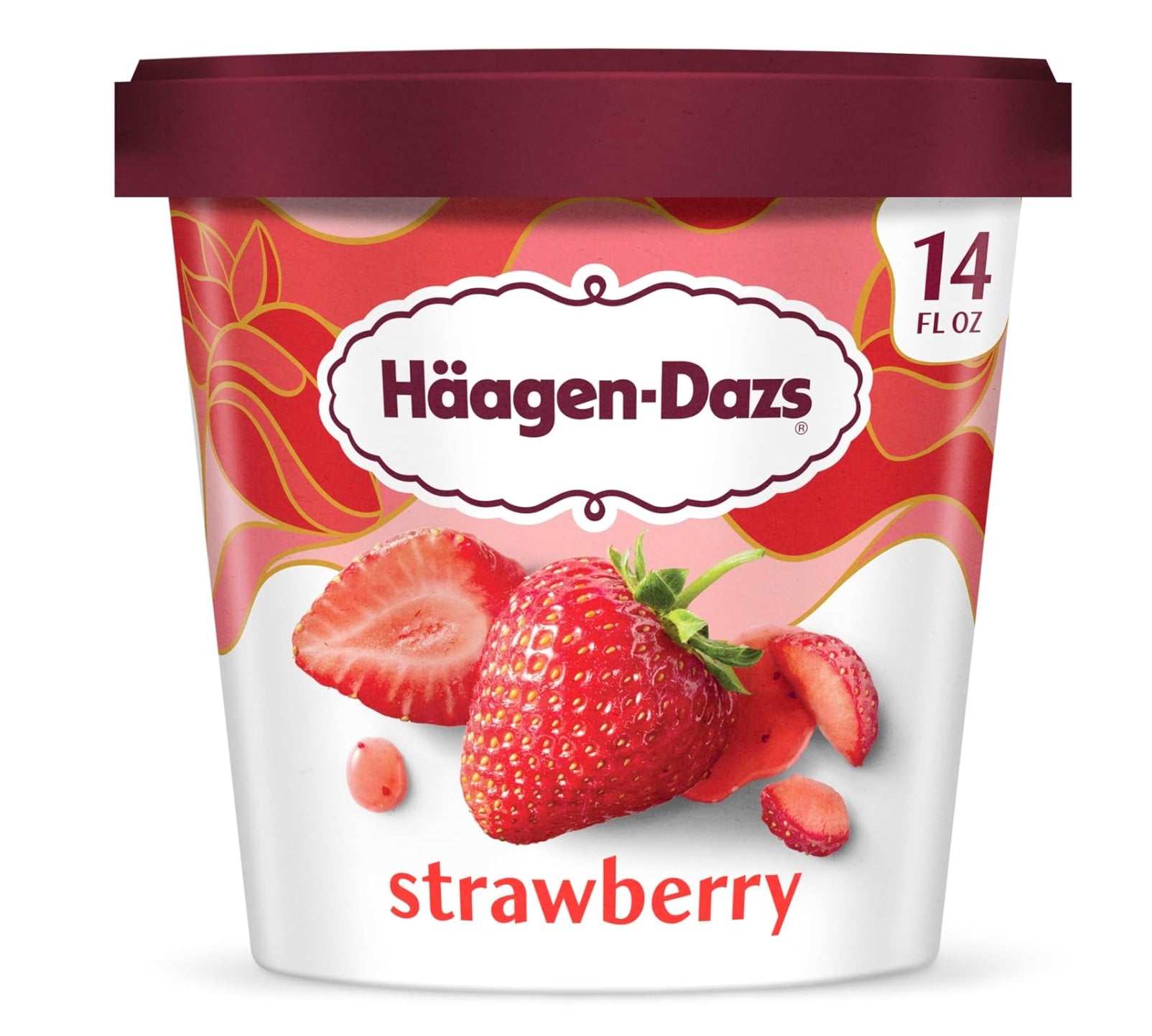 Haagen-Dazs Strawberry Ice Cream, 14 fl oz